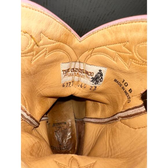 Vintage Old Gringo Women’s 10 B Chocolate Pink Leather Cowboy Boots Embroidered - Picture 6 of 9